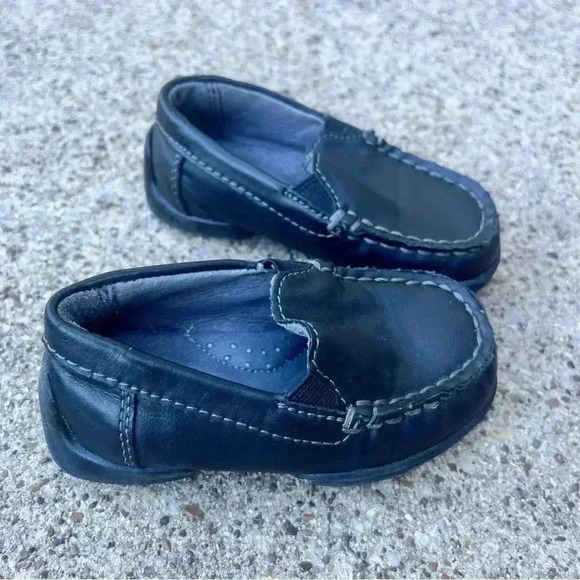 Nordstrom black toddler boys loafers soft‎ comfortable dress shoe size 5.5 - Picture 1 of 6